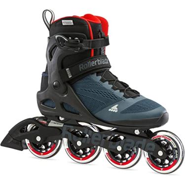 Imagem de Rollerblade Patins em linha Macroblade 90 masculino, adulto, azul Orion, laranja picante, patins em linha de desempenho