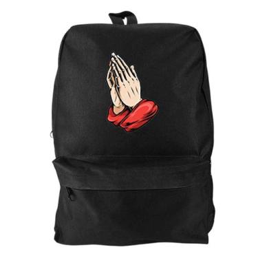 Imagem de Mochila Bolsa Masculina Basica Escolar Pega a Visão Estampado Mão Reze