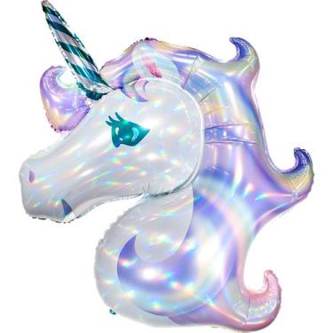 Imagem de Balão de Festa Microfoil 46'' 87x117cm - Unicórnio - 1 unidade - Make 