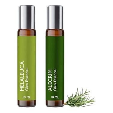 Imagem de Kit 2 Óleos Essenciais Melaleuca e Alecrim Roll On 10ml Puro - Essênci