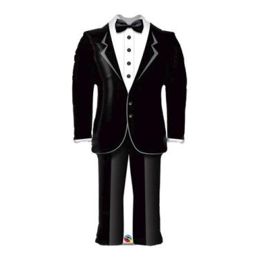 Imagem de Balão de Festa Microfoil 39" 99cm - Smoking de Casamento - 1 unidade -