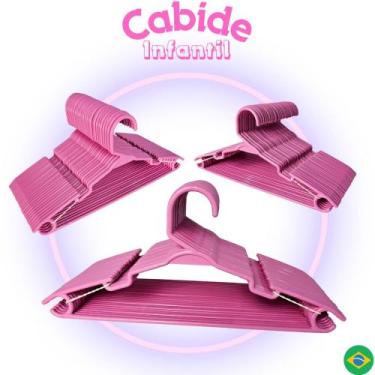 Imagem de Cabide Infantil Reforçado Rosa para Bebê 100 unidades. - FAST-PLASTIC