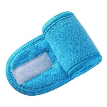 Imagem de Faixa Atoalhada Para Cabelo Facial Maquiagem  Yoga Esporte - oem, Azul