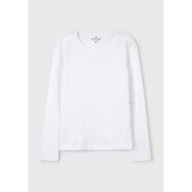 Imagem de Blusa Manga Longa Hering 5CMM Infantil Feminina Ribana Algodão T. 06/1