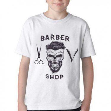 Imagem de Camiseta Infantil ou adulto Barbeiro Shop Barbearia Blusa Criança todo