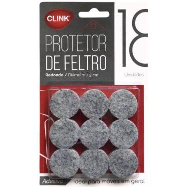 Imagem de Protetor Para Móveis Pé de Mesa e Cadeira em Feltro - Clink, 18 peças 