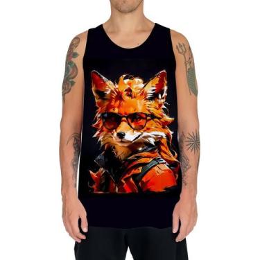 Imagem de Camiseta Regata Tshirt Animais Óculos Raposa Moderna 3 - Enjoy Shop, I