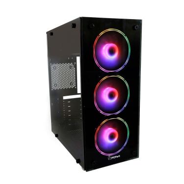 Imagem de  Gabinete Gamer PCFort Endless RGB com 3 fans RGB Preto - AC-4340-7