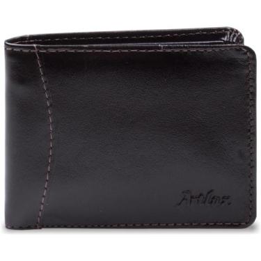 Imagem de Carteira Masculina de Couro Artlux 910, Café