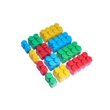 Imagem de Blocos Gigantes - Combo Com 2 Kits De 50 Pçs - Total 100 Pçs - Pegue &