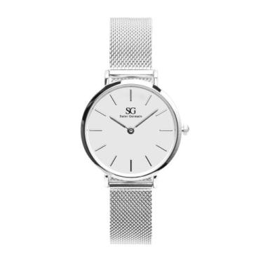 Imagem de Relógio Luxo Feminino Prata Saint Germain Harlem Silver 32mm