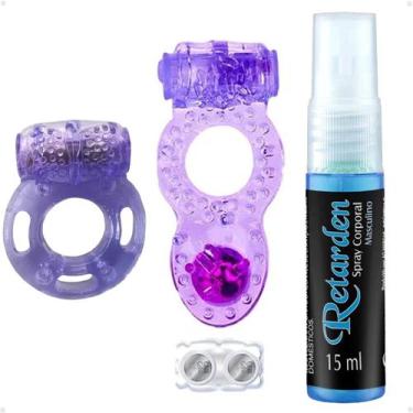 Imagem de 02 Anel Peniano Estimulador Vibro Spray Prolongador Retarden - R6A ACE