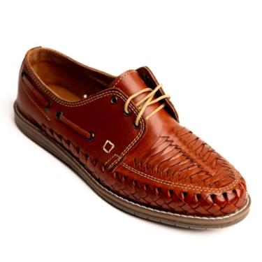 Imagem de Mexico en la Piel Huaraches masculinos feitos à mão - Sapatilhas modernas com cadarços, design de bico fechado, couro Shedron, sola de ranil sintético, sapatos mexicanos, tamanhos 7-12 EUA, Shedron,