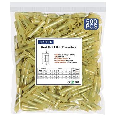 Imagem de Qizpcer Conectores de Extremidade Termo Retrátil, Terminais de Crimpagem À Prova D'Água 12-10 Awg, Emenda de Conectores de Fio Elétrico para Fuzileiro Naval, Cabo, Fiação