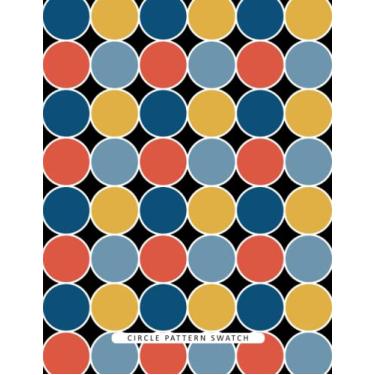 Imagem de Circle Pattern Swatch Notebook: Notebook, Journal, Planner, Logbook, Daily Notes, 8.5x11 Wide Ruled Lined 110 Pages, Perfect for Women, Girls, Teens, Ladies, Bosses, Mentors and Friends