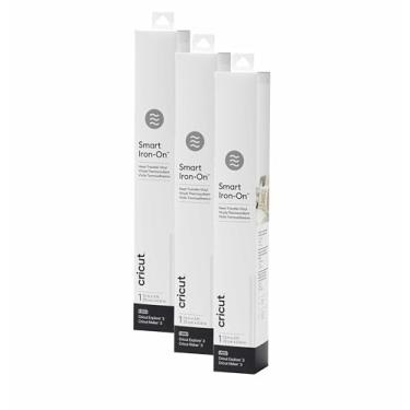 Imagem de Cricut Smart Iron On, White, 3-Pack of 3ft Rolls (13"x36") Heat Transfer Vinyl for Maker & Explore Machines- Matless Cutting for Long cuts up to 12ft