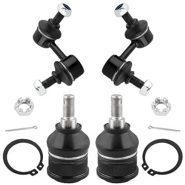 Imagem de BOXI Conjunto de 4 elos dianteiros de barra oscilante + juntas esféricas inferiores adequadas para Acura EL 2001 2002 2003 2004 2005 para Honda Civic 2001 para Honda Civic 2002 2003 2004 2005 (somente