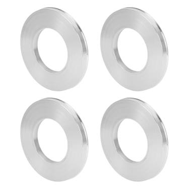 Imagem de INFINAUTO Anéis centralizados no cubo da roda do carro OD 108,1 mm para ID 58,6 mm eixo central de rodas amortecedores Hubrings liga de alumínio tom prata durável