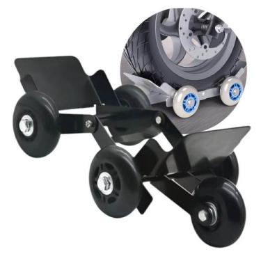 Imagem de Carrinho Reboque Móvel Motocicleta Rolo Rodinha Guincho Suporte Para O