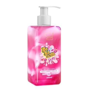 Imagem de Creme Gel Hidratante Babasoul Para Corpo e Virilha, Beijável, Cheirinho de Chiclete Bubbaloo Frutas Vermelhas Blow