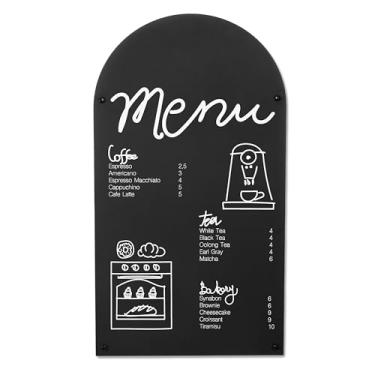 Imagem de Ashton Modern Quadro Negro Magnético de Metal para Parede - Quadro Grande de 43 x 80 cm, Quadro Magnético, Quadro Negro para Cozinha, Placas Suspensas - Arqueado