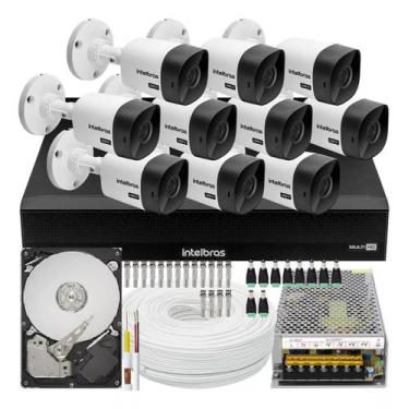 Imagem de Kit 10 Camera de Segurança Intelbras Alta Resolução 1120 Vhl Hd Dvr 16
