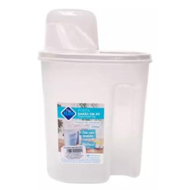 Imagem de Porta Sabão em Pó Tampa E Copo Medidor 1,7 Litros Plastico 1 UN - PLAS