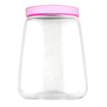 Imagem de Pote Para Mantimentos Plástico Organizador 2,1 Litros Porta Doces Biscoito (Rosa)