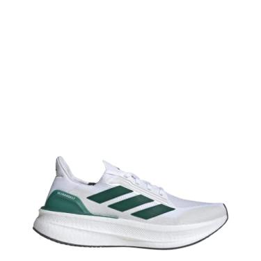 Imagem de adidas Ultraboost 5 Tênis masculino, Branco nuvem, verde universitário/cristal, 8