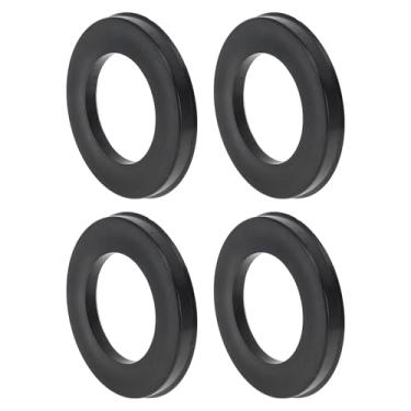 Imagem de VekAuto Anéis centralizados de cubo de roda de carro de 93,1 mm a 56,6 mm rodas de policarbonato preto eixo central amortecedor Hubrings 4 peças