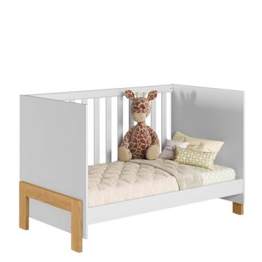 Imagem de Berço Mini Cama Fantasia 4300 Qmovi Branco Acetinado + Colchão Gazin