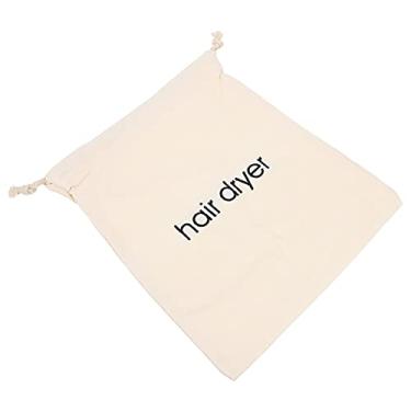 Imagem de Housoutil Bolsa De Secador De Cabelo 13 Polegadas Por 11. Saco De Cordas De 8 Polegadas Para Secador De Cabelo Bolsa De Armazenamento Bege Para Viagens Academia Hotel Banheiro Uso