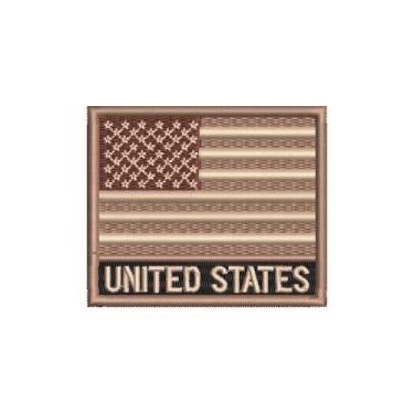 Imagem de BP0055N-004 Bandeira USA Patch Bordado 7,5×6,3cm (D-Arquivo Matriz para bordar.)