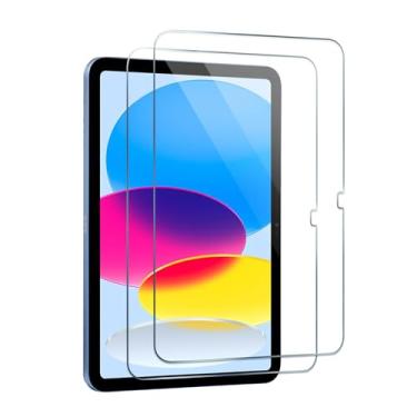 Imagem de Juvraixo Protetor de tela para iPad A16 2025 11ª/10ª geração de 2022 (11 polegadas/10,9) vidro temperado 9H [compatível com ID facial e Apple Pencil] compatível com capa transparente HD [pacote com 2]