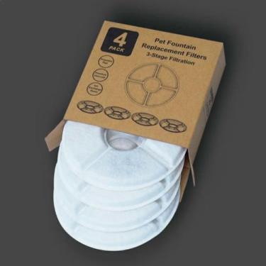 Imagem de Refil Para Bebedouro Fonte Pet Kit 4 Refis Filtro Purificador Carvão A