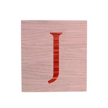 Imagem de Cubo Rosa Bebê Letra Vermelho Festa Chá de Bebê Decoração 8x8x8 Cm Mdf