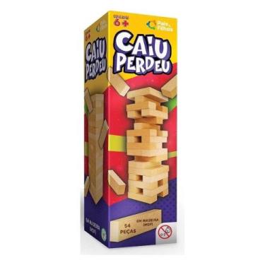 Imagem de Jogo Caiu Perdeu Madeira 54 Peças, Pais e Filhos