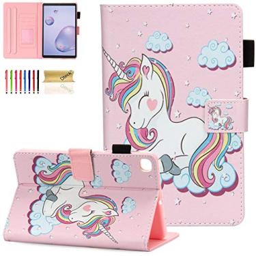 Imagem de Dteck Capa para Samsung Galaxy Tab A 8.4 2020 SM-T307 Verizon/Sprint/T-Mobile/AT&T, capa protetora de couro PU premium com suporte multiângulo fino para tablet T307 Galaxy Tab A 8.4, unicórnio rosa