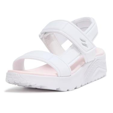 Imagem de Skechers Tênis feminino Uno Lite Sandal-Sunny Stand, Branco, 11 Little Kid