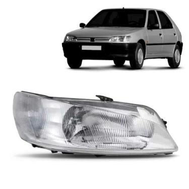 Imagem de Farol Peugeot 306 1997 A 1998 Foco Duplo S/Auxiliar  - DEPO, Direito