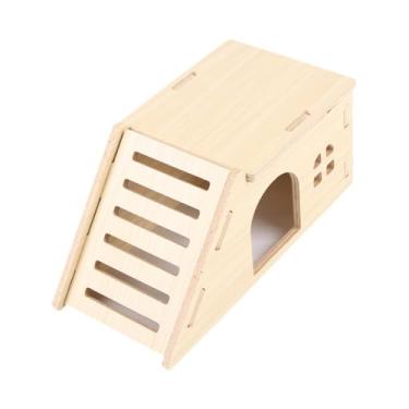 Imagem de Generic Wood Hamster Salbing Toy Hamster House Interessor Brincando e Exercício para Gerbils Submediante Pets de Rato Presentes de Animais de estimação