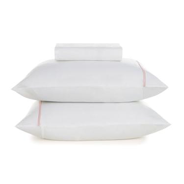 Imagem de Karsten Jogo de Cama Casal Noah Branco 100% Algodão 160 Fios 3 Peças