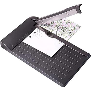 Imagem de Cortador de papel portátil de guilhotina de papel, cortador de papel, aparador de guilhotina, capacidade para 3 folhas, para papel artesanal, etiqueta, foto e cartolina