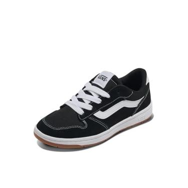 Imagem de Vans Tênis feminino Ryland Ls | Tênis retrô com detalhes modernos inspirados no tênis, Camurça/lona preto/branco, 38