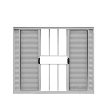 Imagem de Veneziana 6 Folhas de Correr C/Grade 1.00(A) X 1.50(L) Aluminio Branco