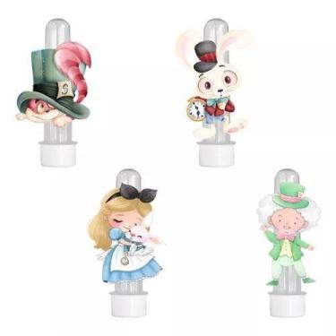 Imagem de 20 Tubetes 3d Personalizado Lembrancinha Alice País Baby Aquarela - Ba