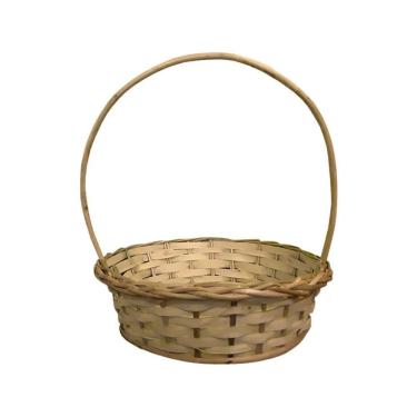 Imagem de Cesta De Vime Redonda Pequena - 18cm