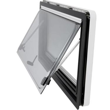 Imagem de Janela de ventilação extrapolada de caravana, janela inclinada para motorhome, com cortinas de proteção de privacidade dentro da moldura, para caravanas, veículo técnico, 800 × 500 mm
