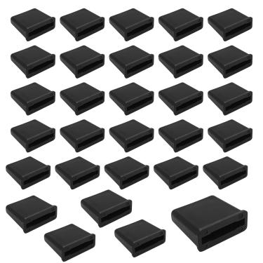 Imagem de UMOKO 30 peças de fita de gotejamento dobrável extremidade de fileira - plugues de extremidade de fileira de fita de gotejamento preta, compatível com 5/8 polegadas, kit de irrigação com fita de