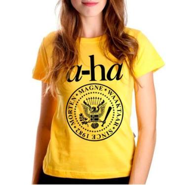 Imagem de Camiseta camisa A-HA, banda new wave anos 80 varias cores exclusiva un